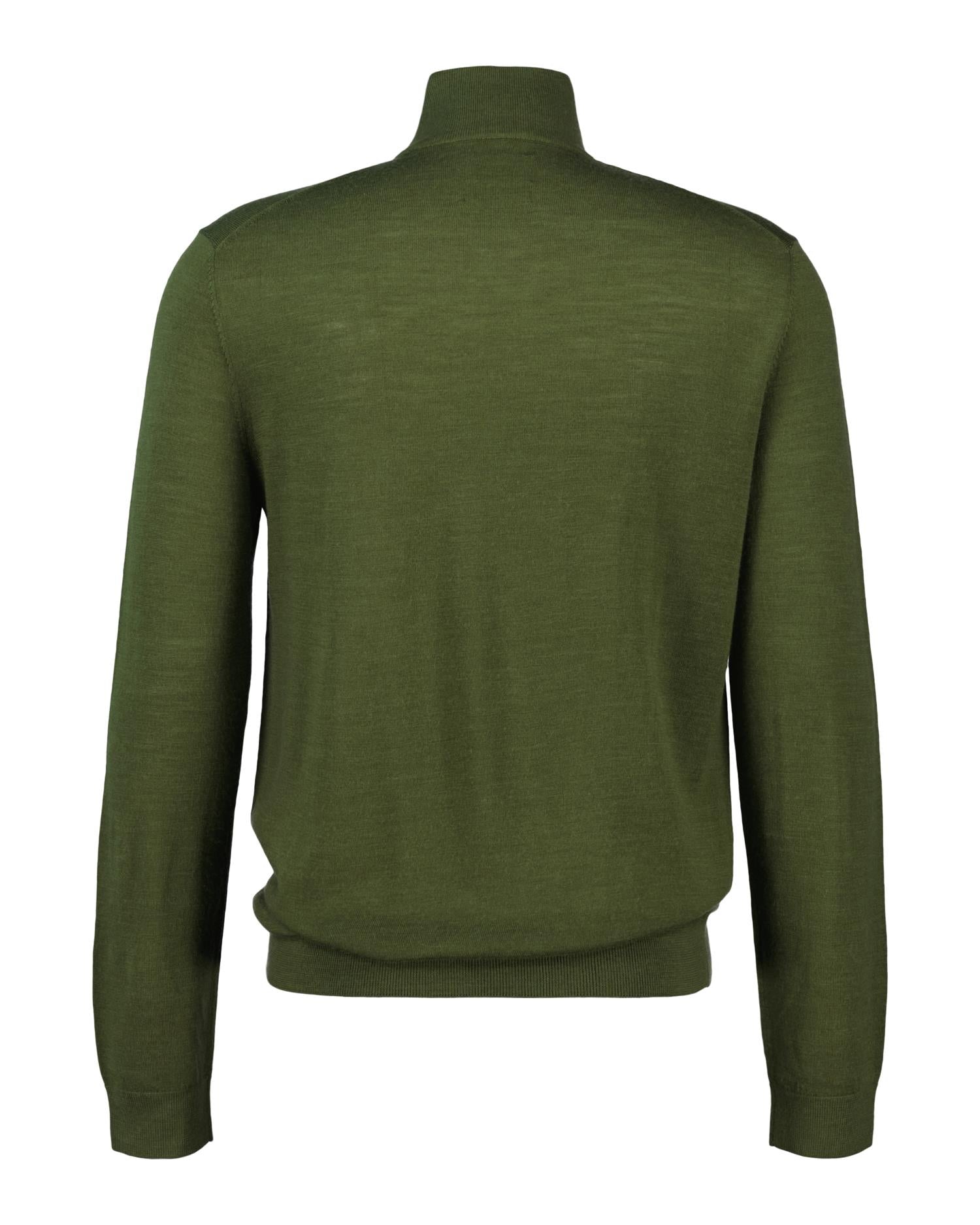 EXTRAFINE MERINO WOOL HALF ZIP Grønn