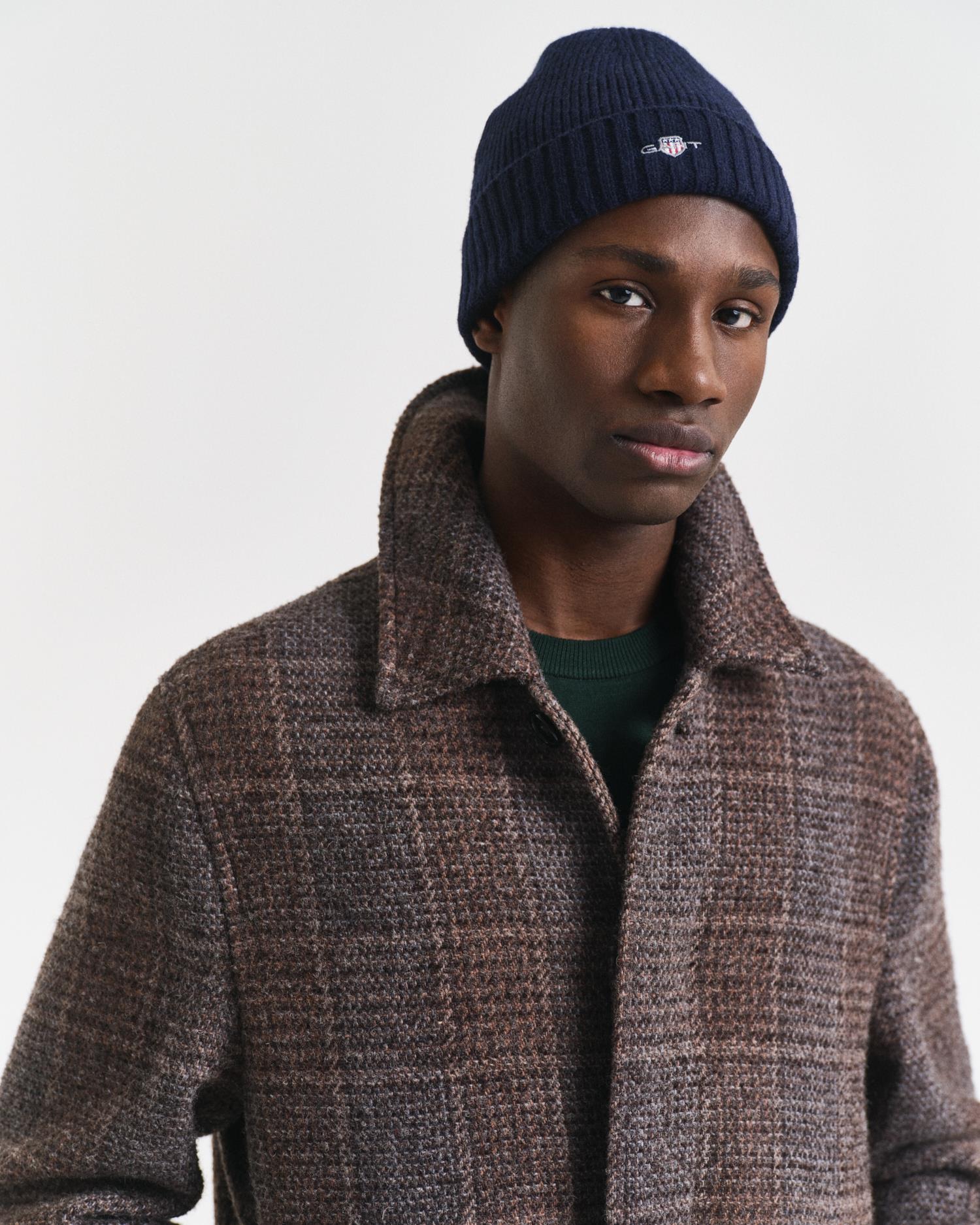 Unisex. Shield Wool Beanie Marine
