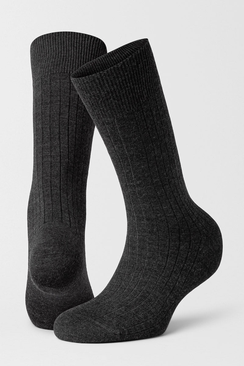2pk Calle Premium Mercerized Wool Rib Antracite