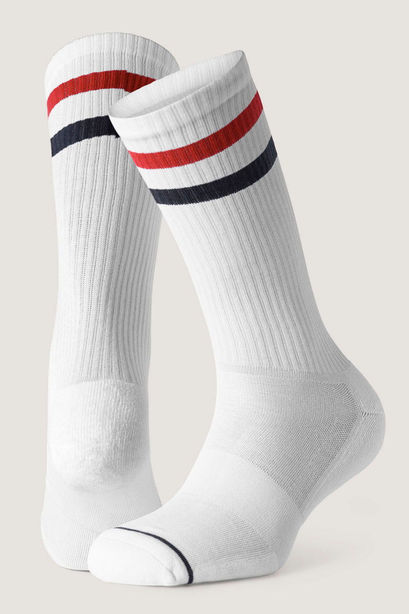 3pk Casper Tech Tennis Stripe Red/White/Stripe Green