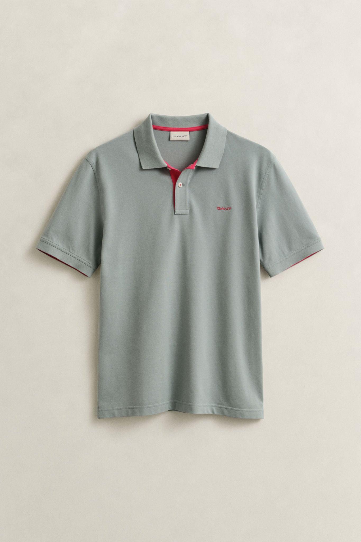 Contrast Polo Shirt Ceramic Grey