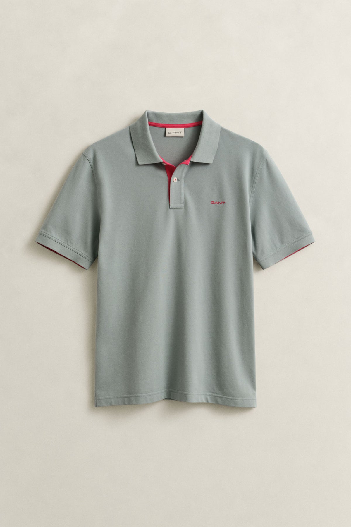 Contrast Polo Shirt Ceramic Grey