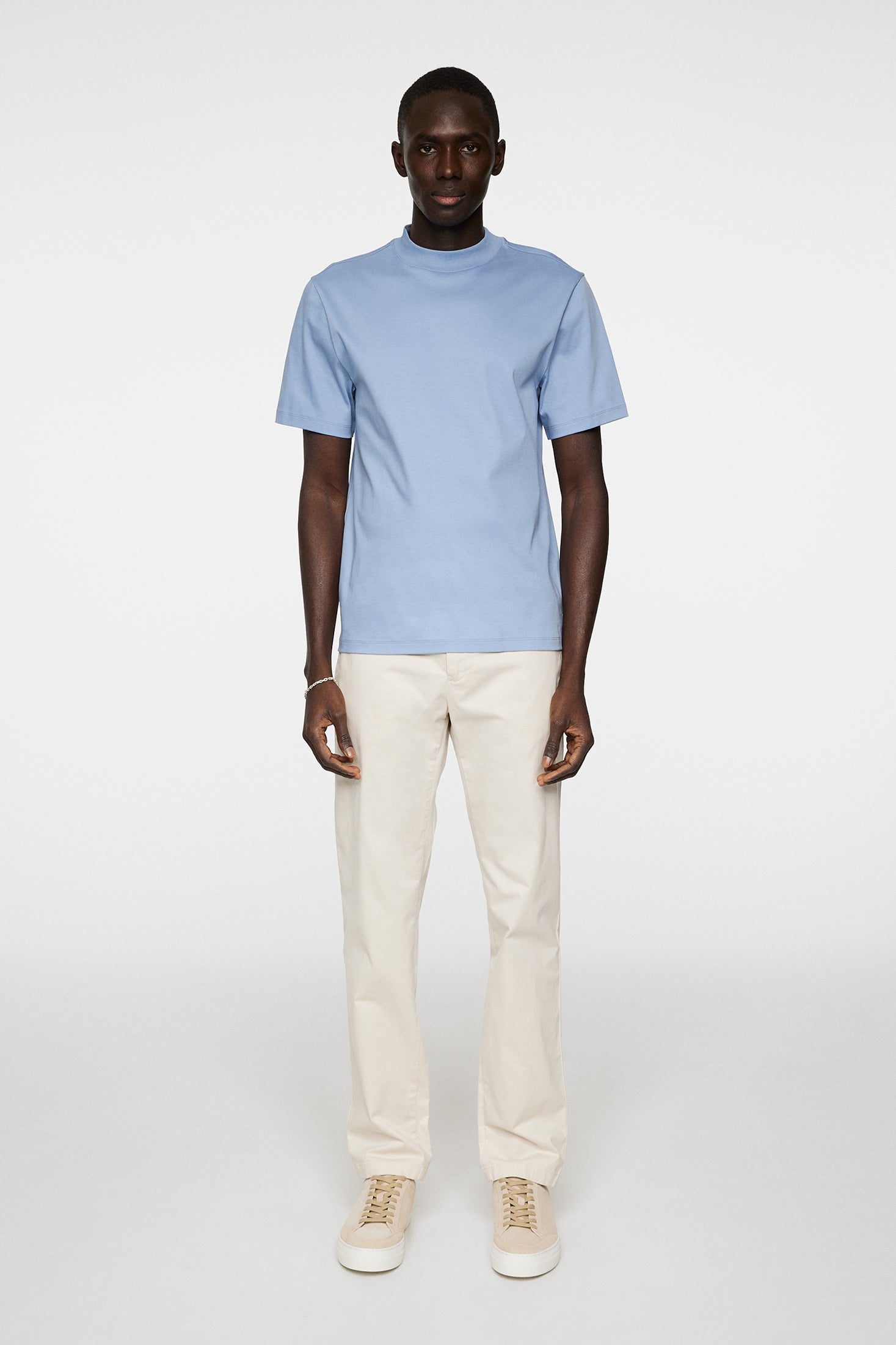 Ace Mock Neck T-Shirt Rain Washed