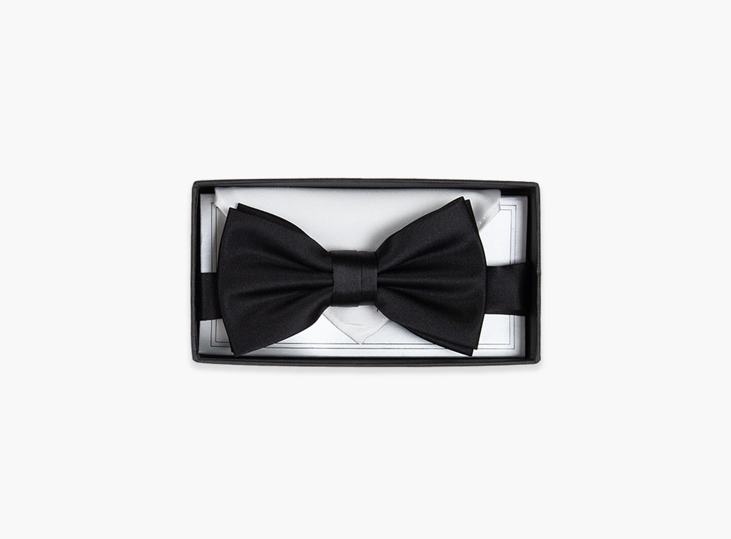 Manzini bowtie W/handky Black