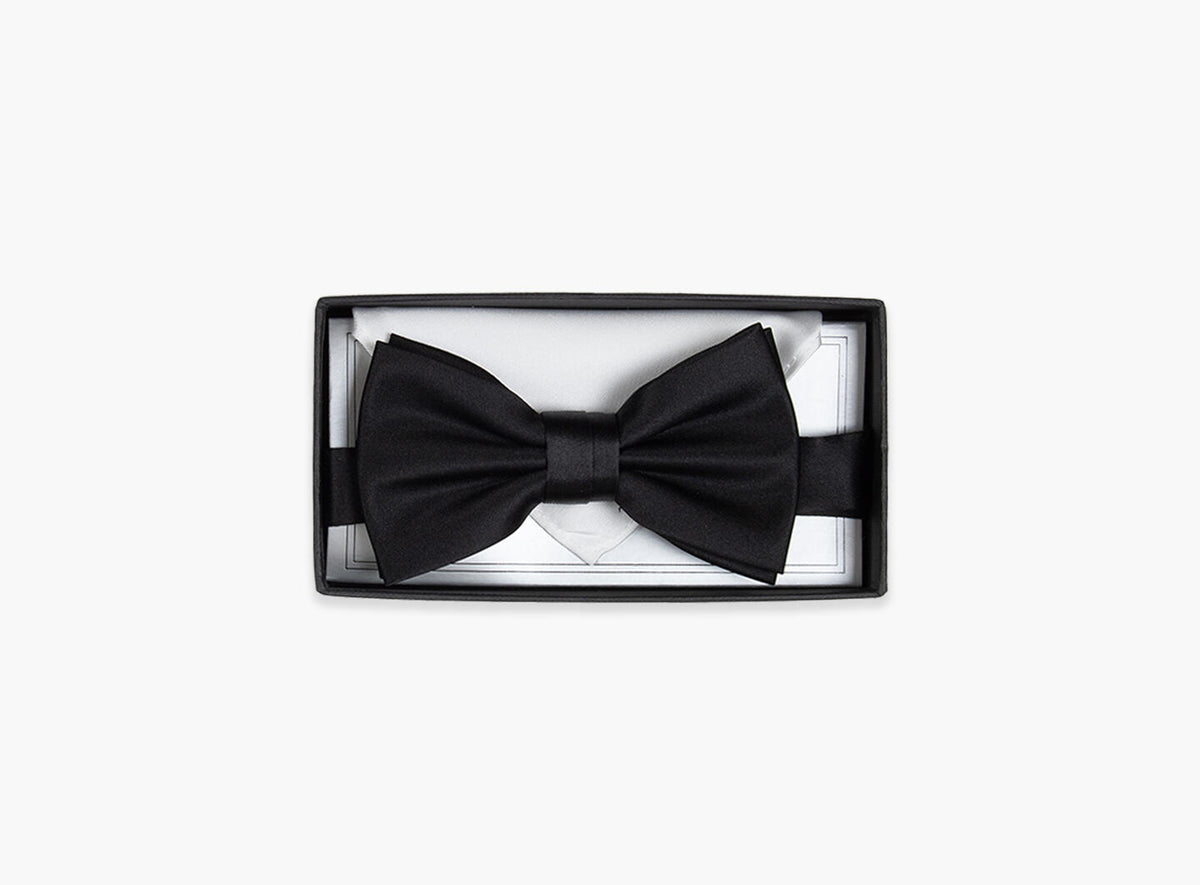 Manzini bowtie W/handkerchief Black