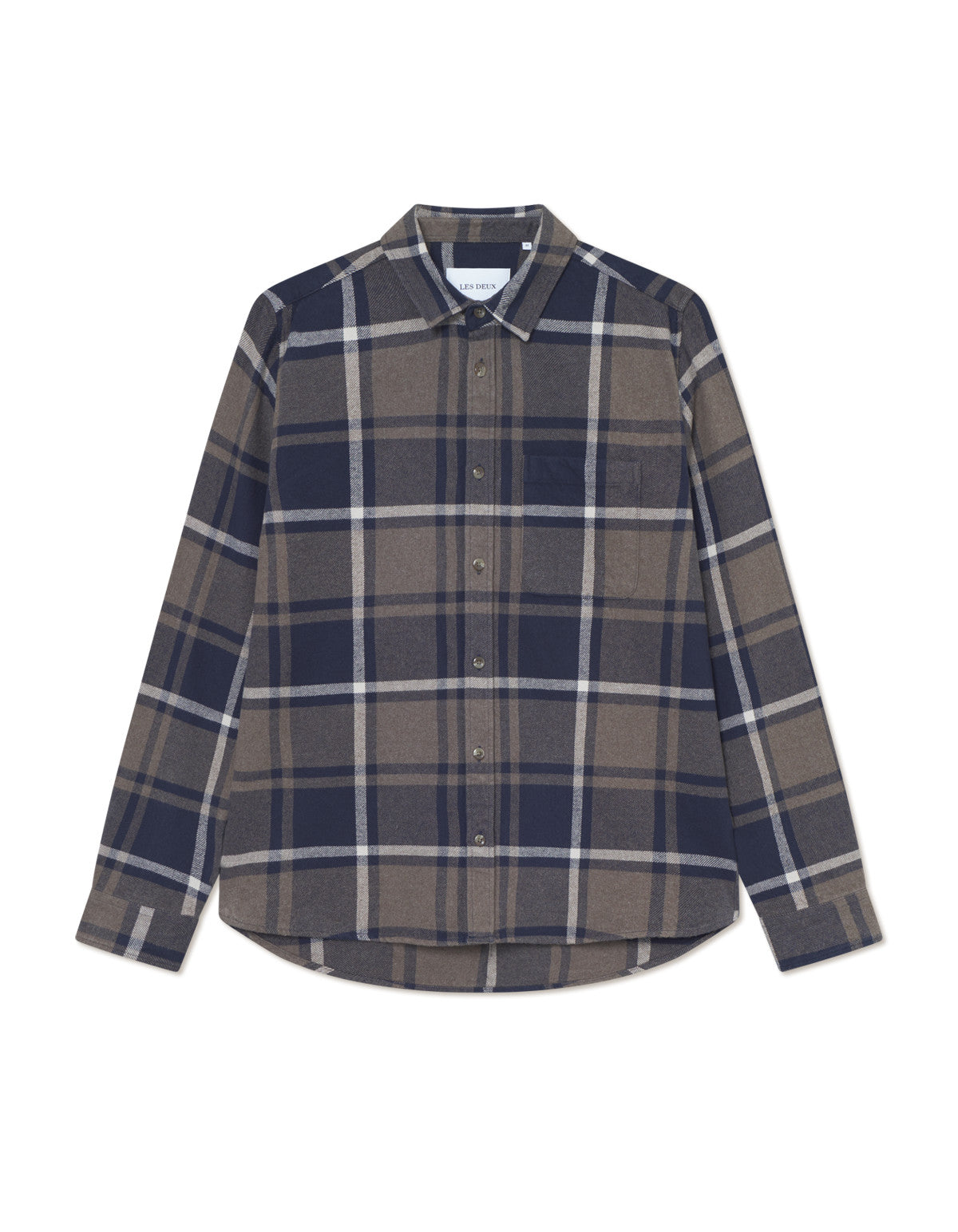 Jeremy Check Flannel Shirt Dark Navy