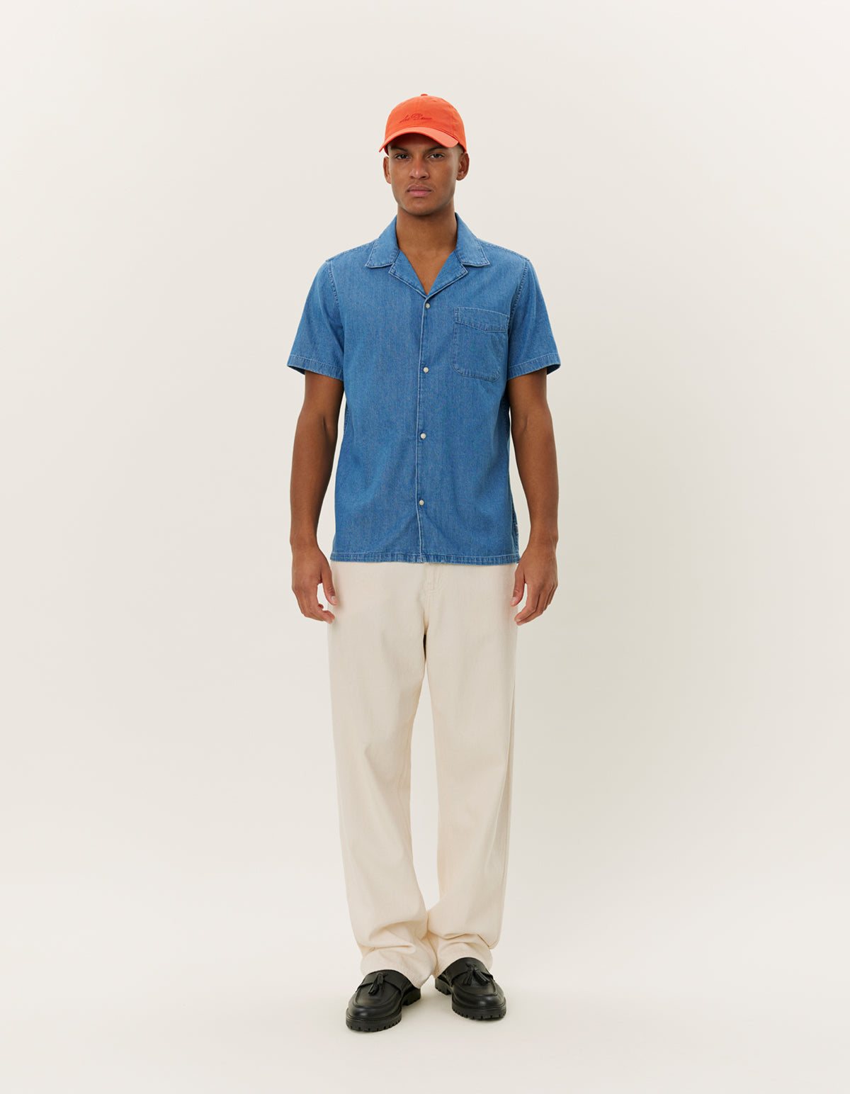 Klark Denim SS Shirt Medium Blue Wash