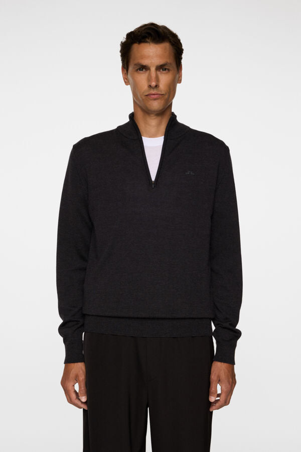 Kiyan Merino Quarter Zip Grå