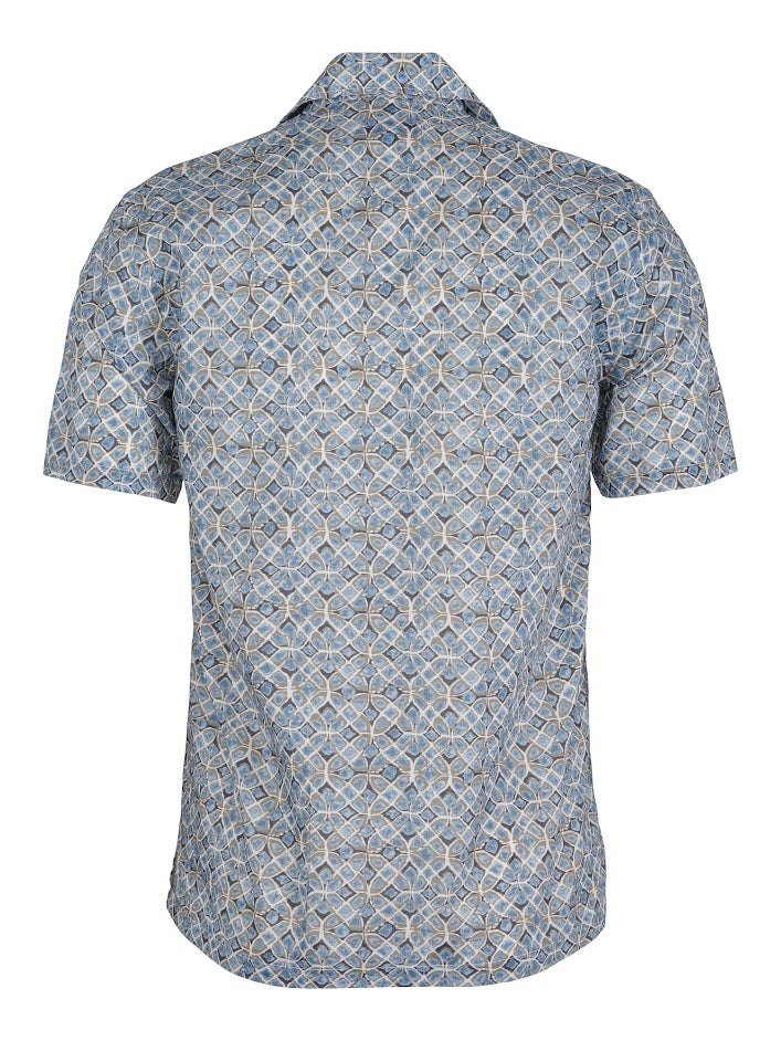 Resort ss shirt Green Blue Pattern