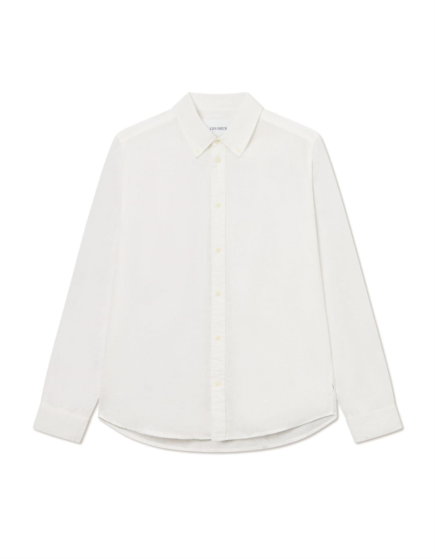 Kristian Linen BD Shirt White