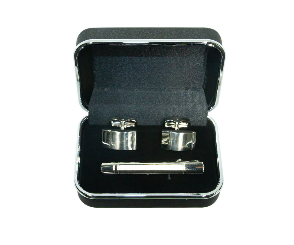 Cufflinks & tie bar, set in box