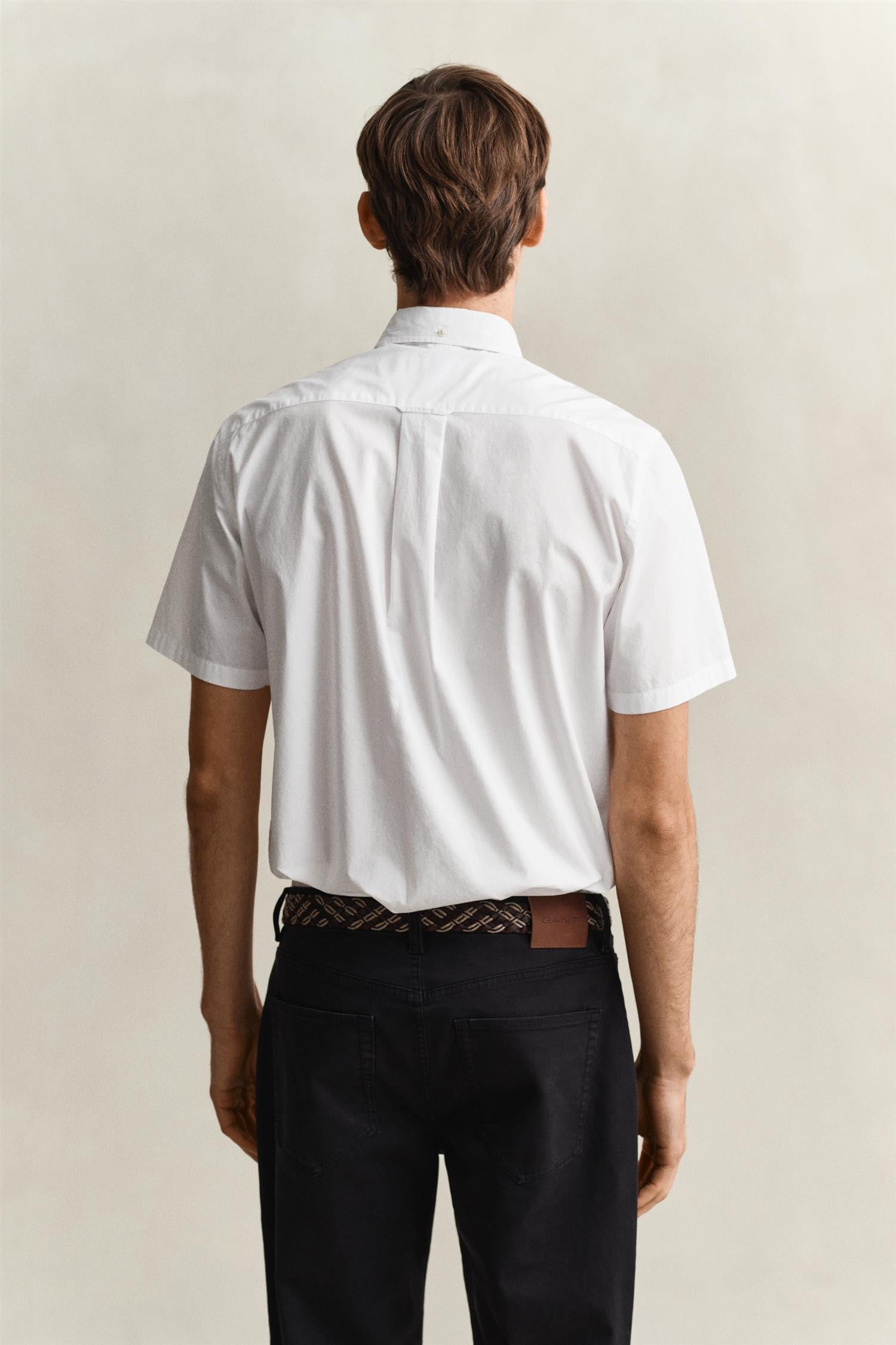 Reg Classic Poplin Ss Shirt White
