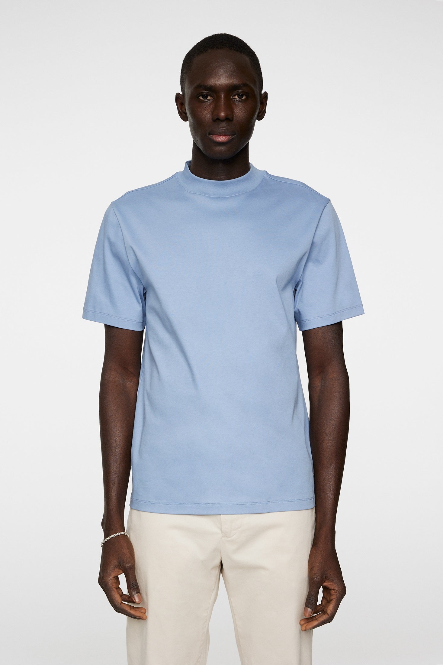 Ace Mock Neck T-Shirt Rain Washed