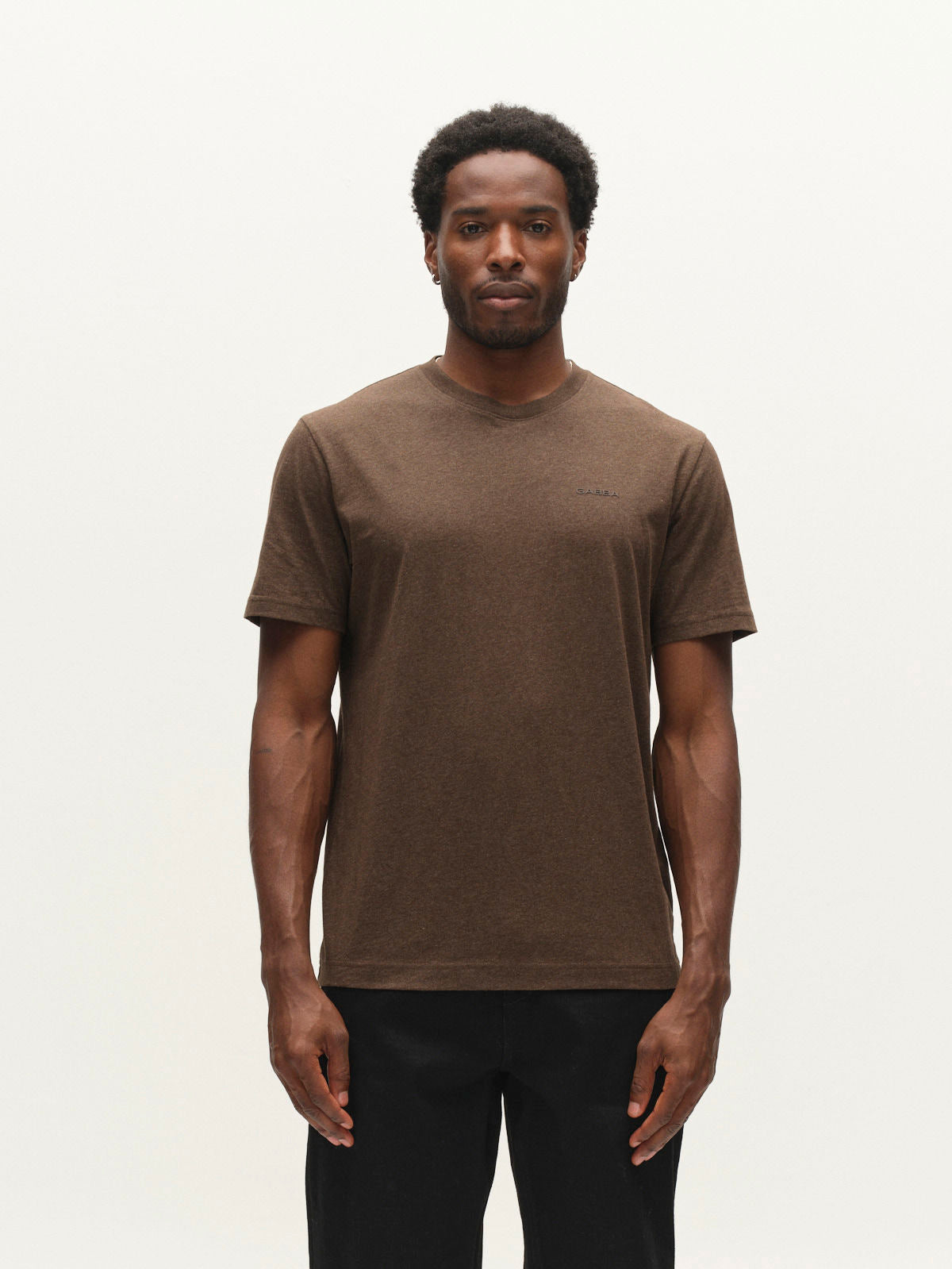 Gabdune Melange New Sst-Shirt Brown Slate