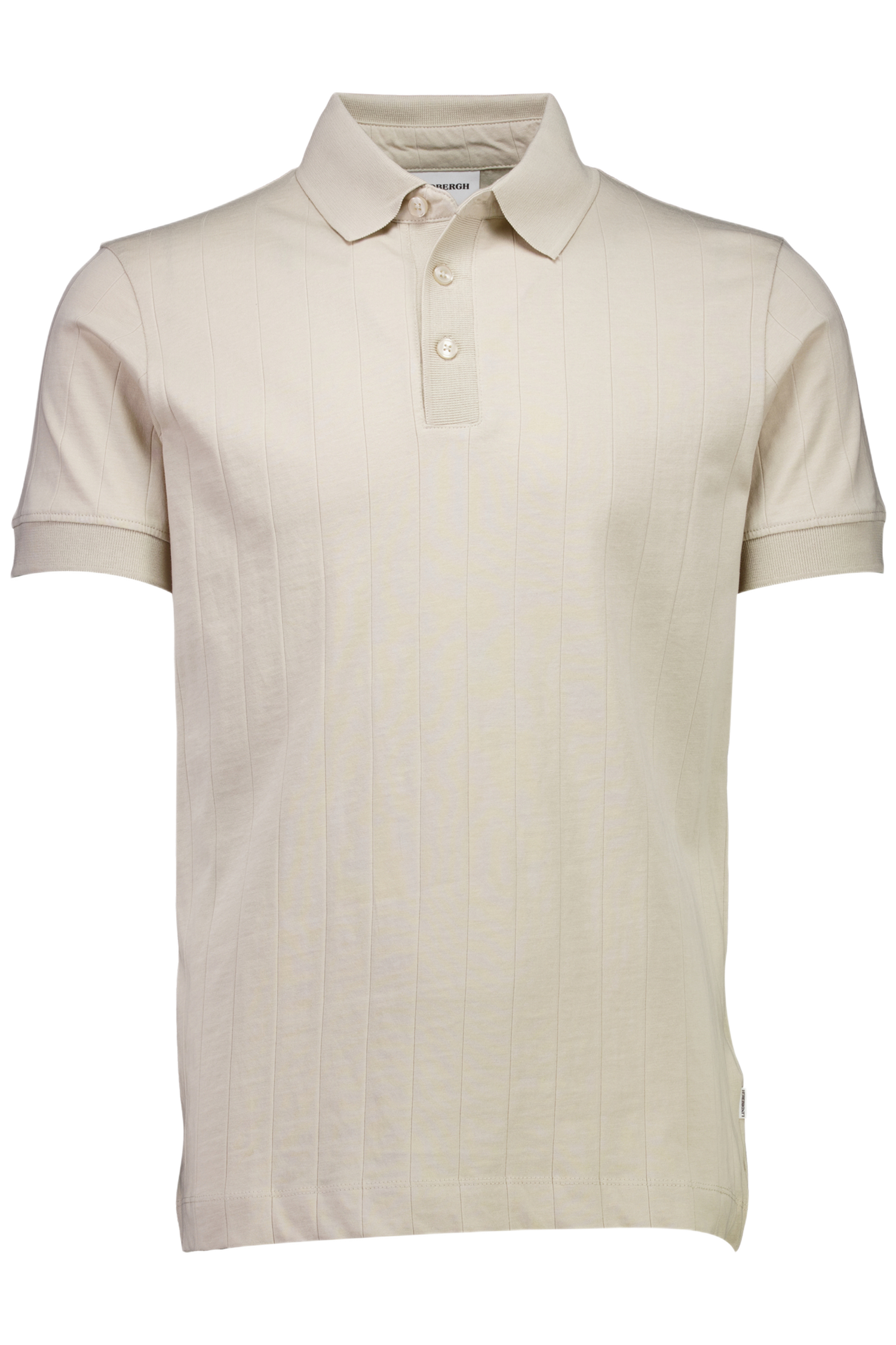 Needle drop polo S/S Lt Stone