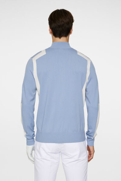 Kendrick knitted zip Pastellblå