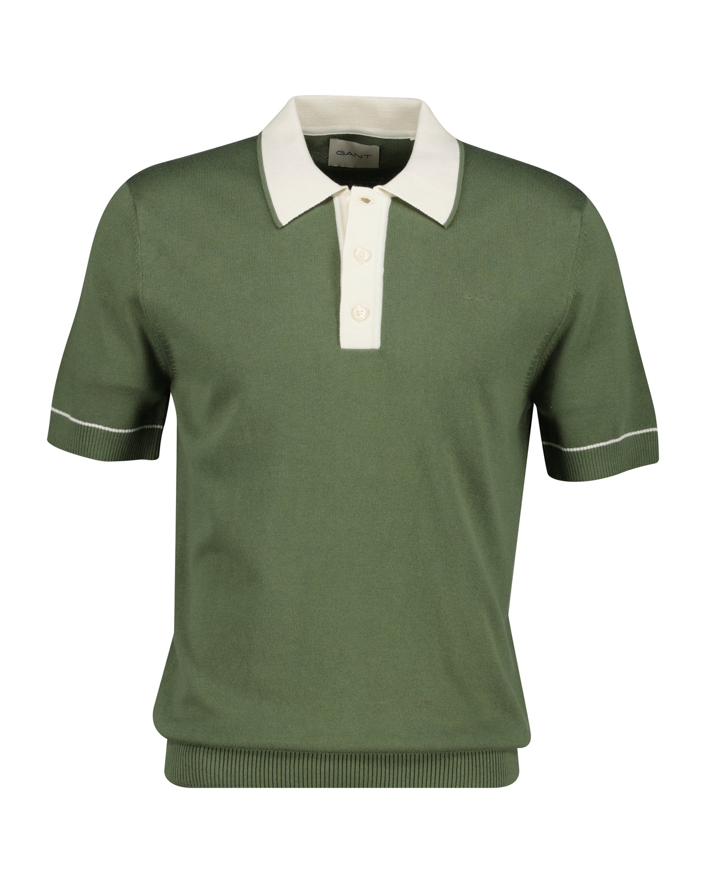 Cotton Modal Polo Dry Herb Green