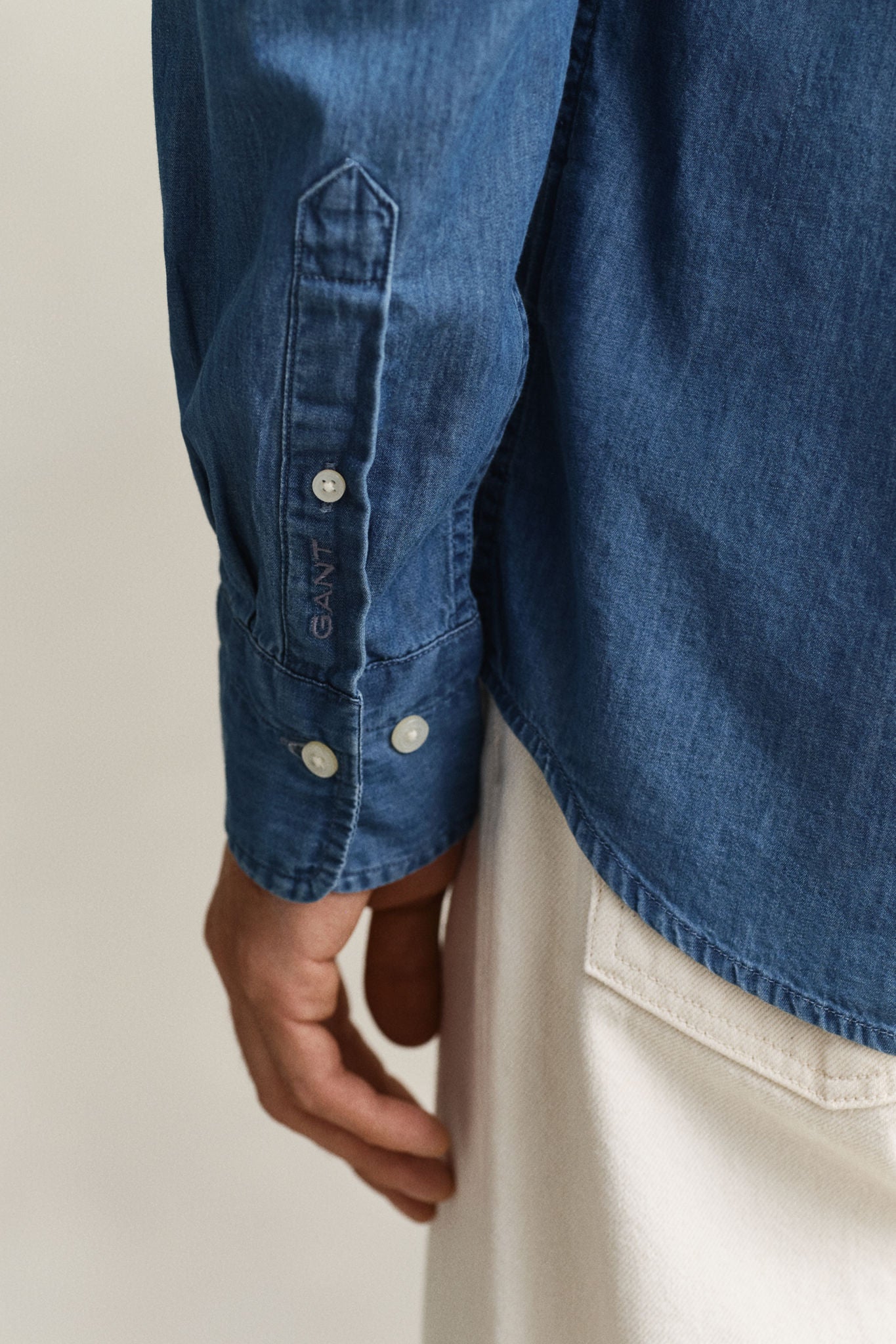 Reg Indigo Twill Shirt Semi Light Blue