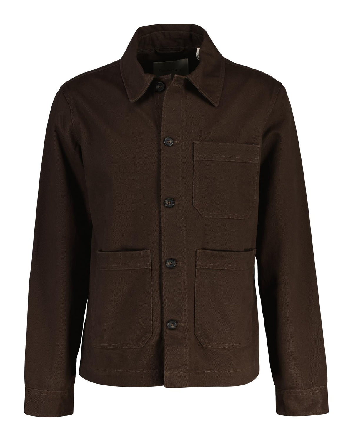 Twill Overshirt Black Brown