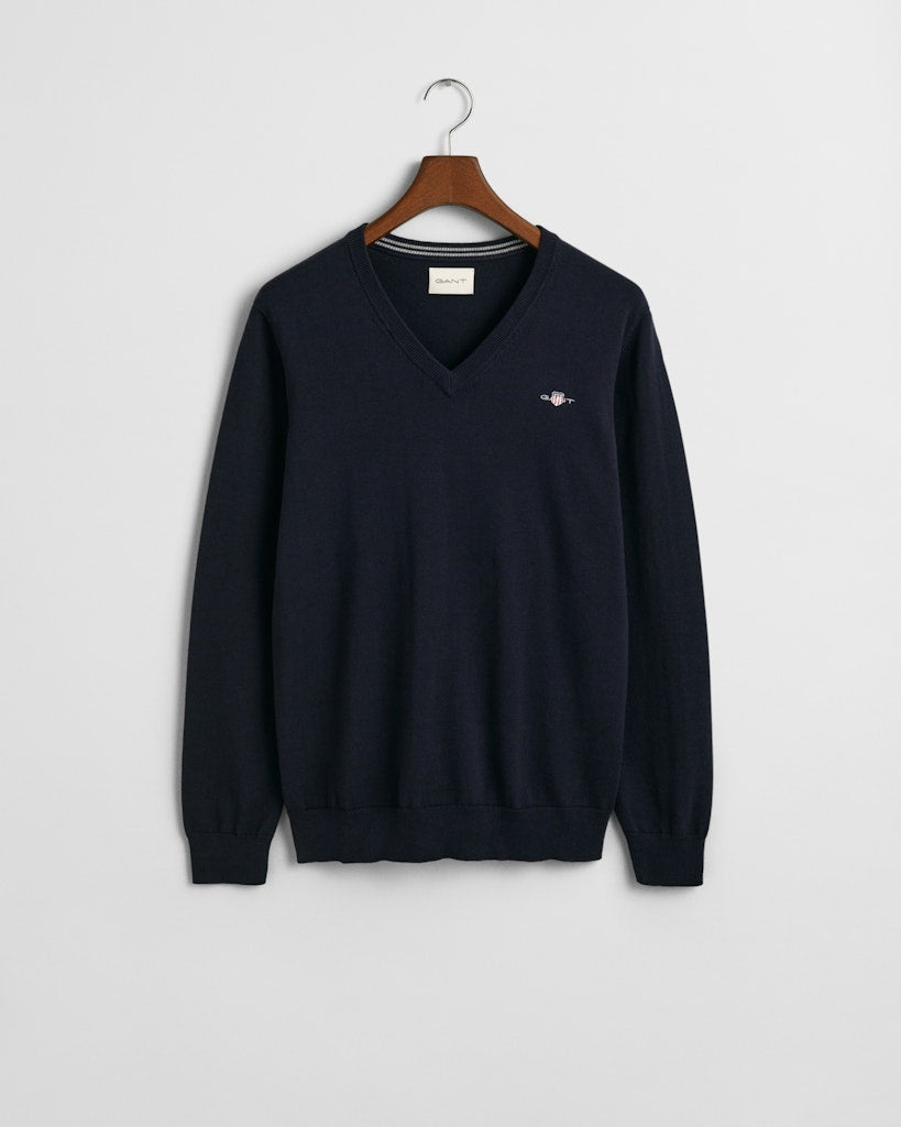 CLASSIC COTTON V-NECK Evening Blue