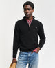 Superfine Lambswool Half Zip Black