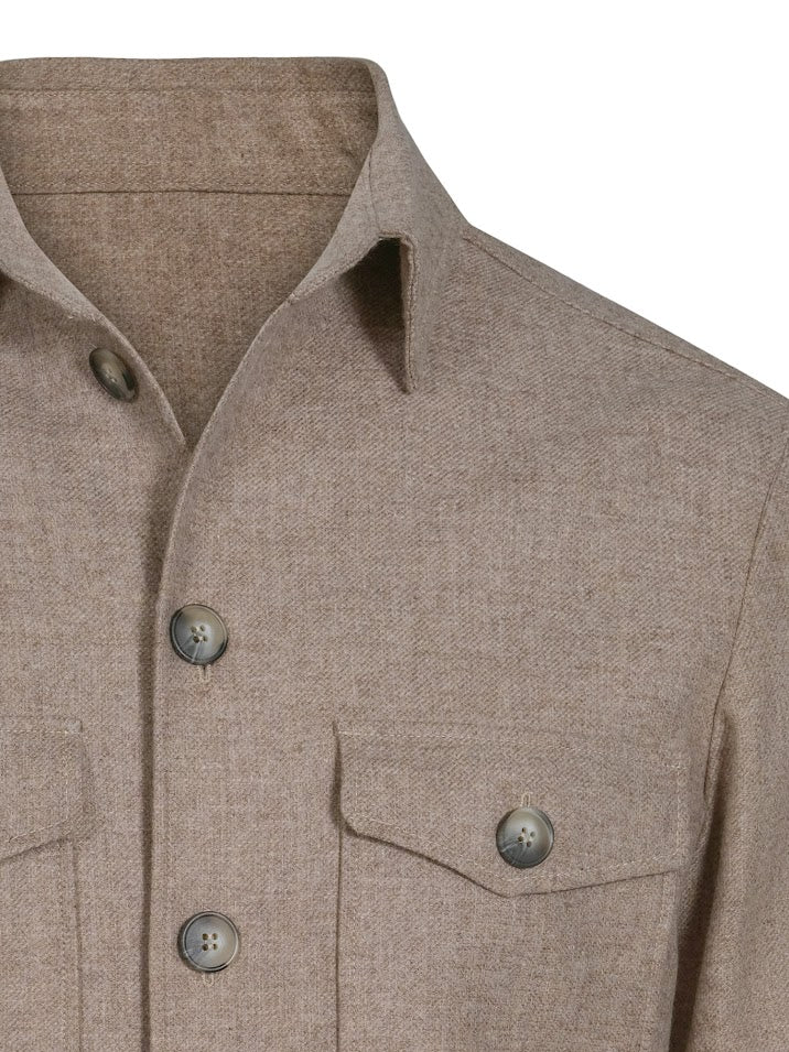 Leon Shirt Jacket Beige