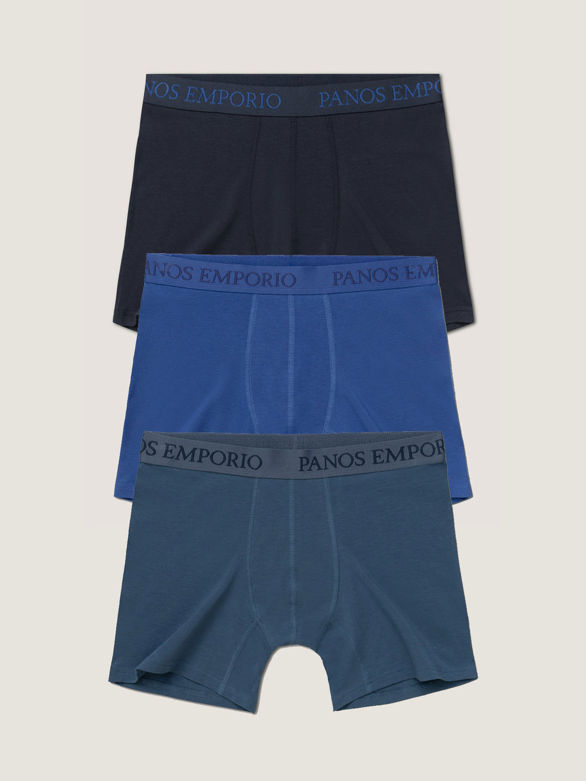 3pk Base Bamboo Boxer Blue Quartz/Bering Sea/Navy