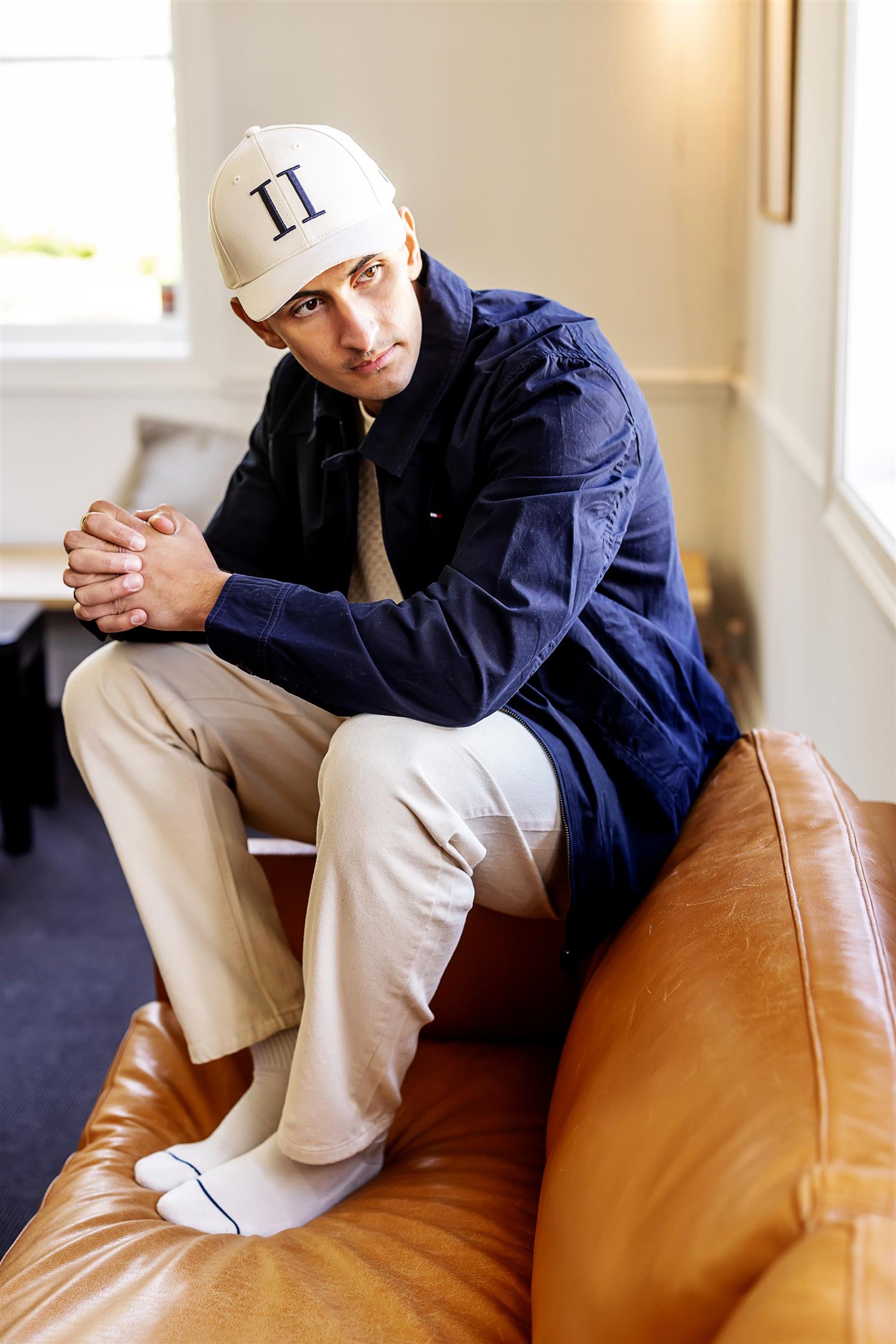 LIGHTWEIGHT COTTON IVY JACKET Desert Sky