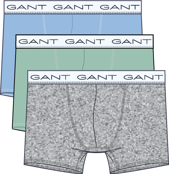 3-Pack Boxer Briefs Light Grey Melange