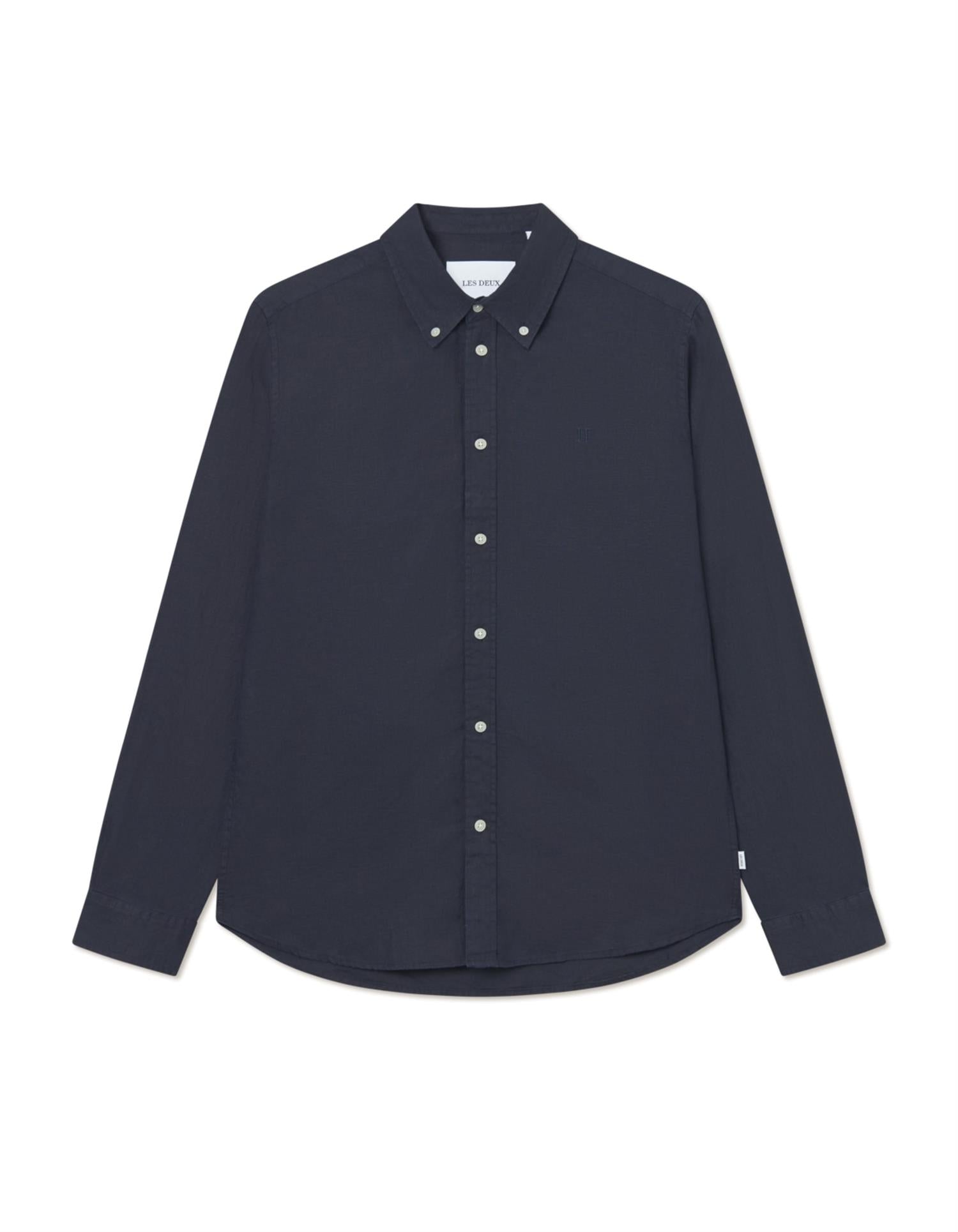 Kristian Linen B.D. Shirt Dark Navy