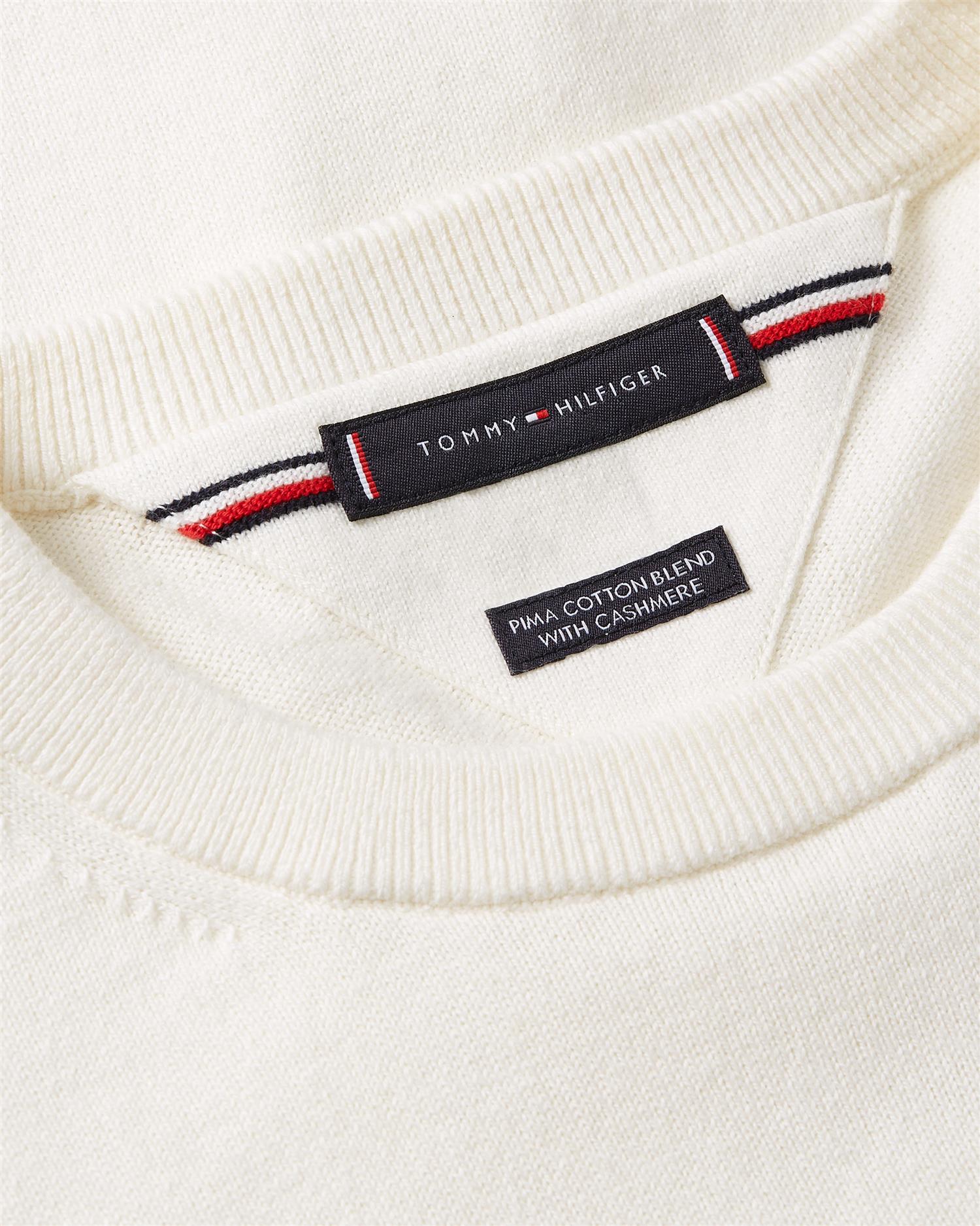 Pima Org Ctn Cashmere Crew Neck Ivory Petal