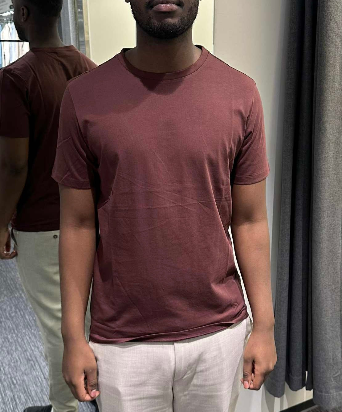 Basic tee S/S Burgunder