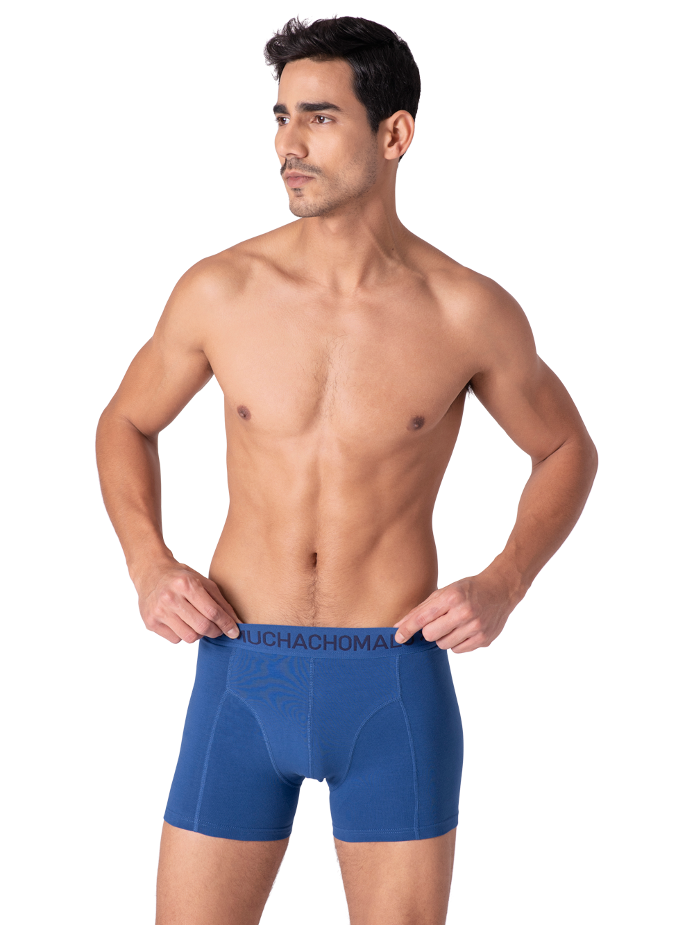 Muchachomalo 1010 Solid Boxer 2pk 677 Blue/Light Blue
