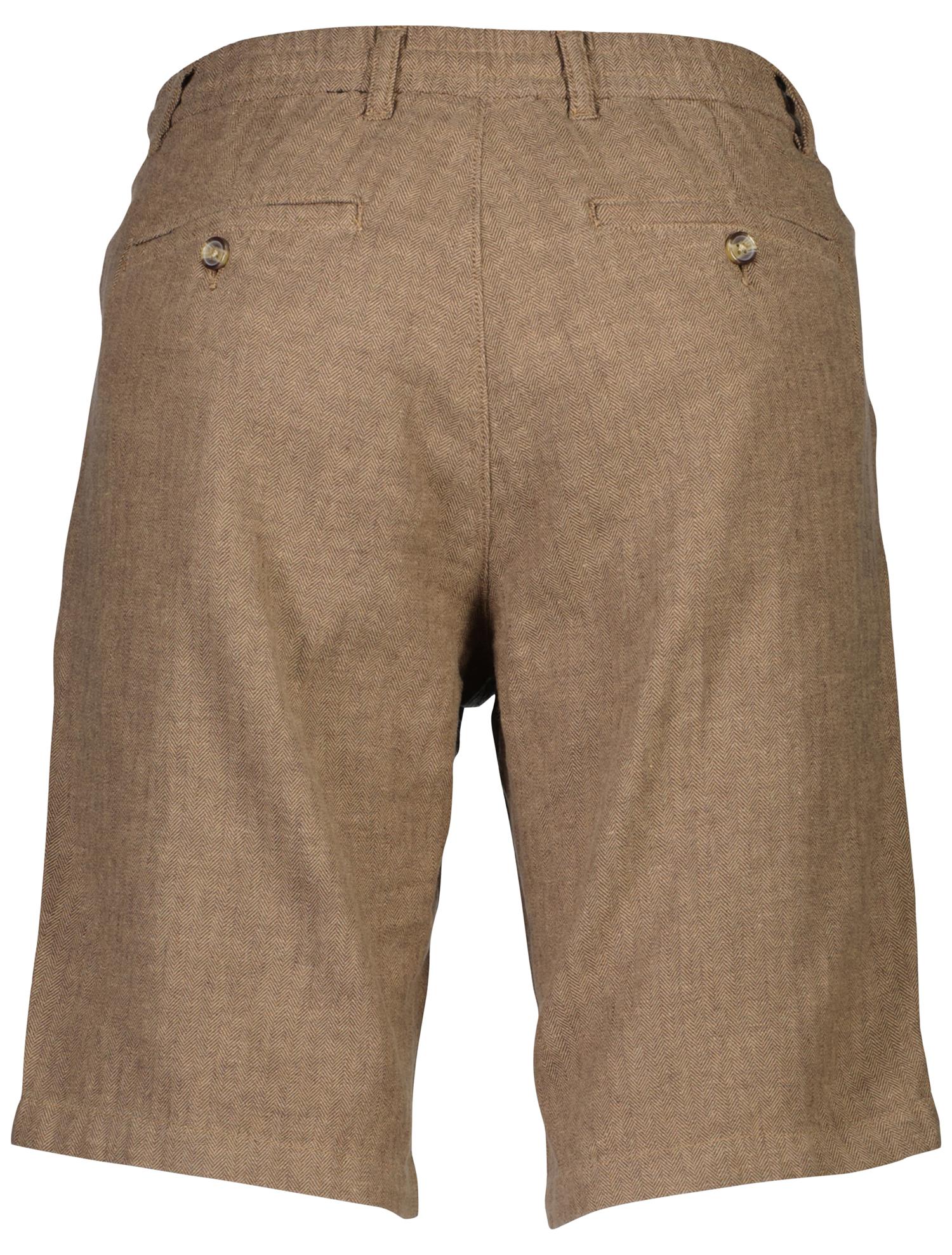 Linen blend herringbone short Dk Stone