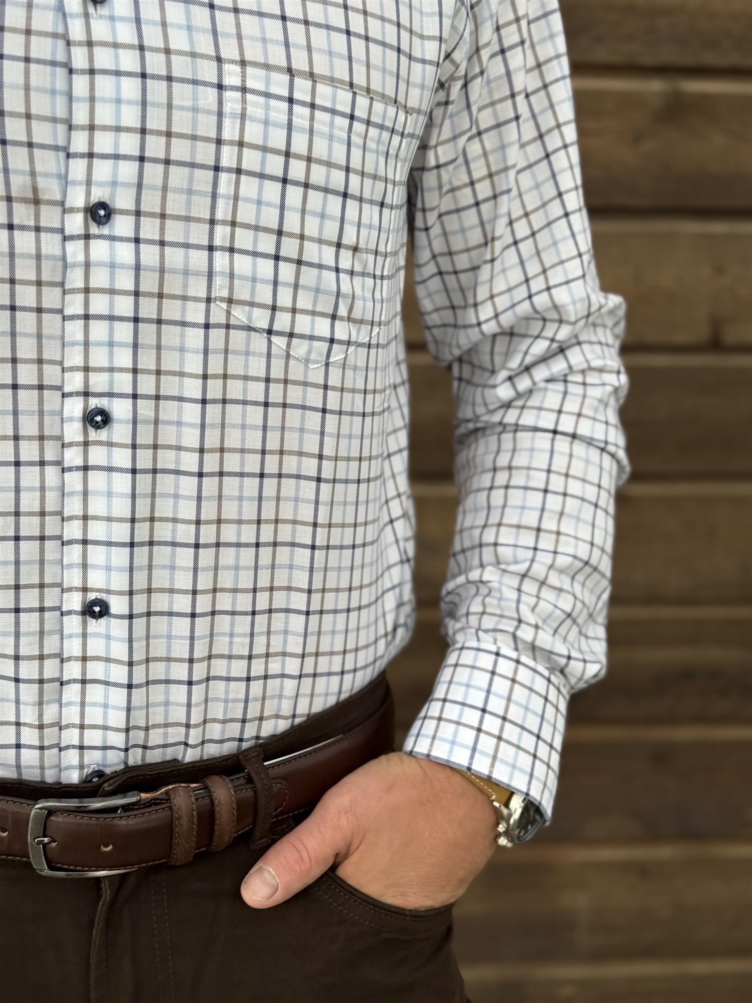 6618 35 RN Indigo Blue Check