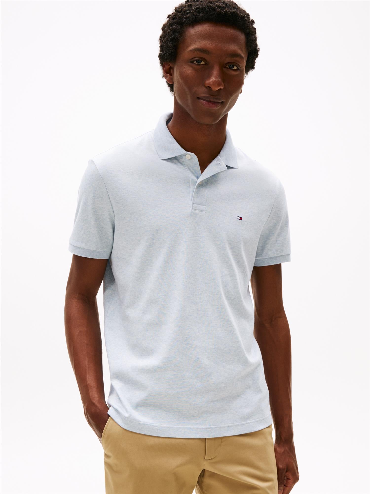 LIQUID COTTON REG SEASONAL POLO Heathered Blue Bros B0802