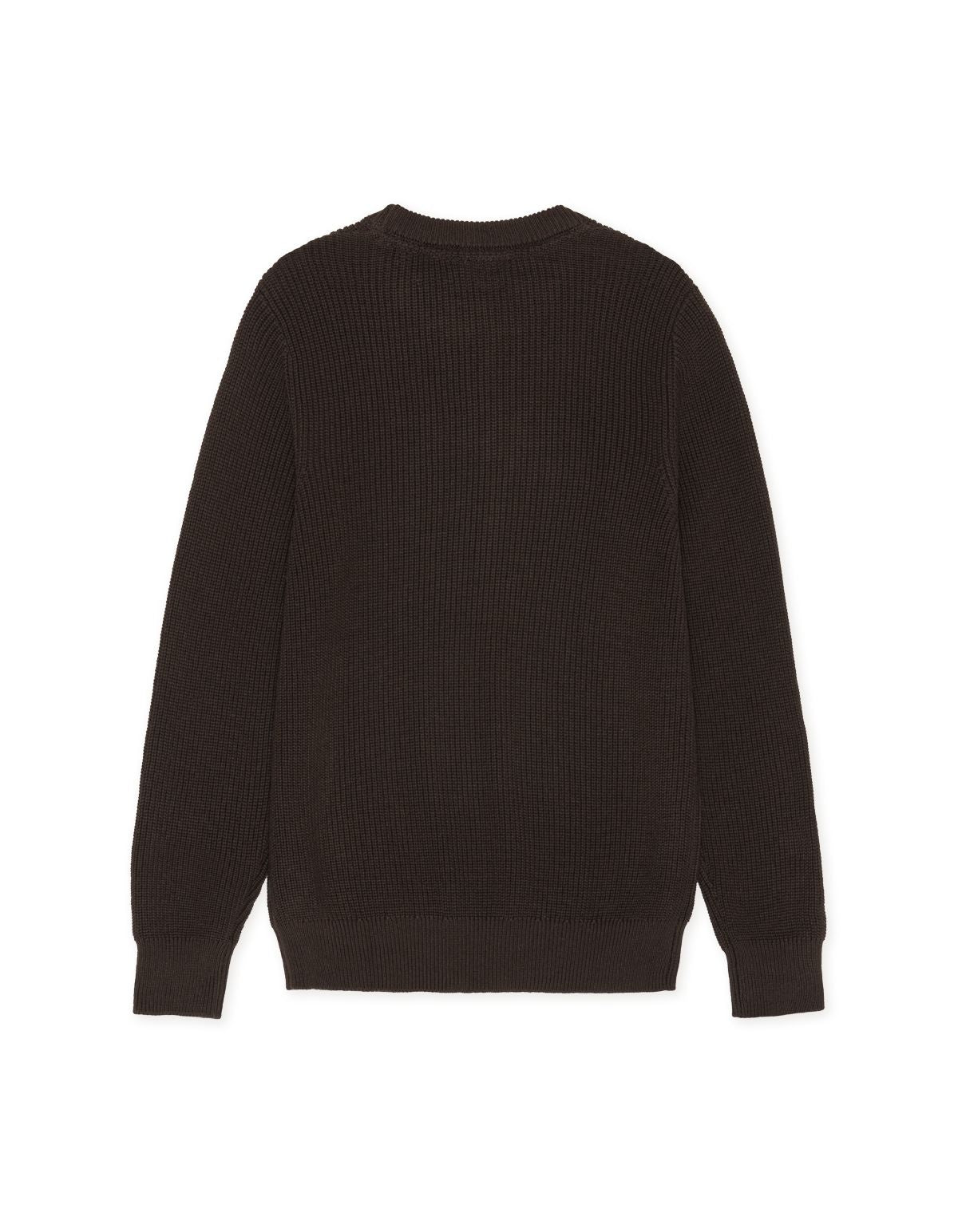 Rib Crewneck Knit Molé Brown