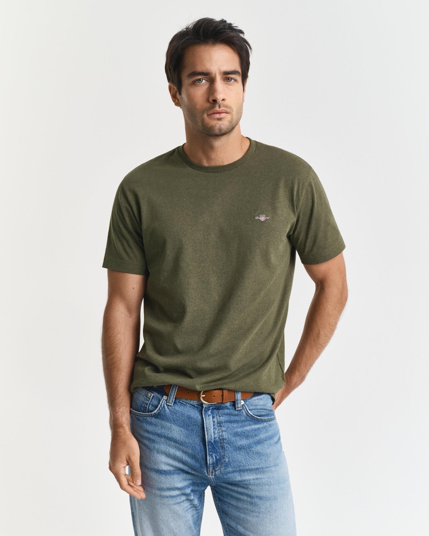 Reg Shield Ss T-Shirt Khaki Green Mel