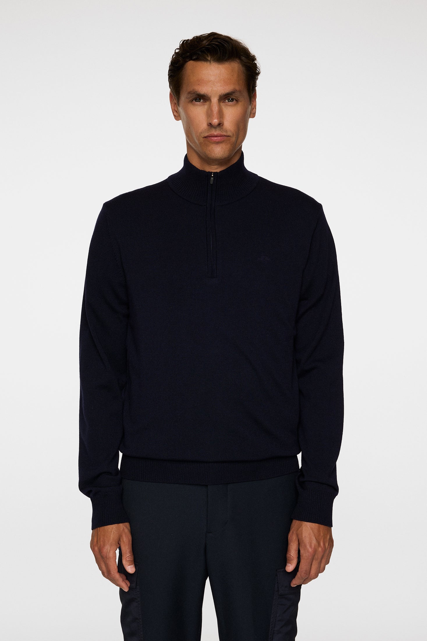 Kiyan merino quarter zip Navy