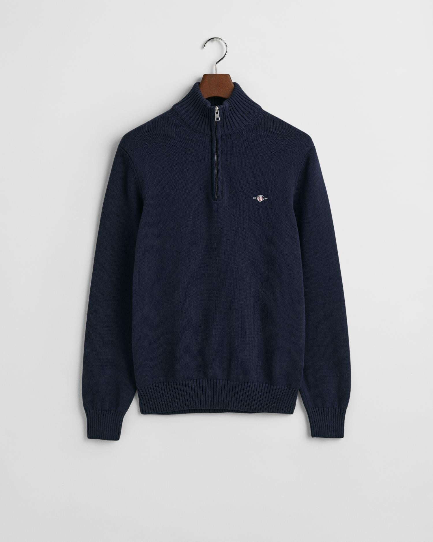 Bomullsgenser Med Half-Zip Evening Blue