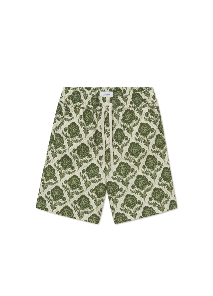Lesley Flower Tile AOP Shorts Vintage Green/Ivory