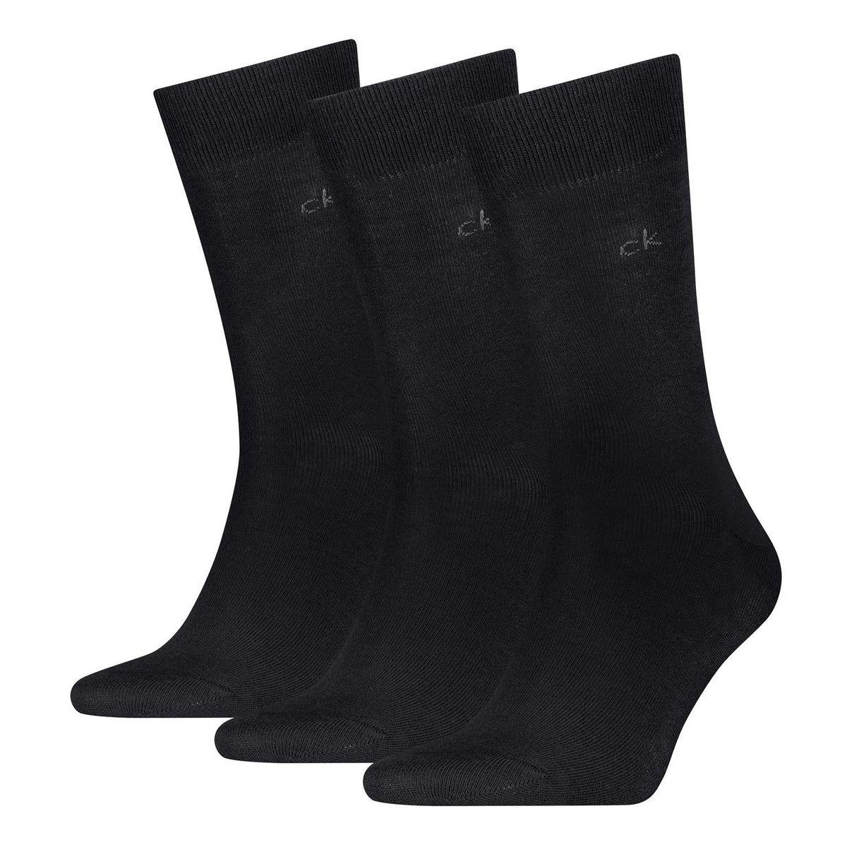 Ck 3pk Cotton Crew Sock Man Black