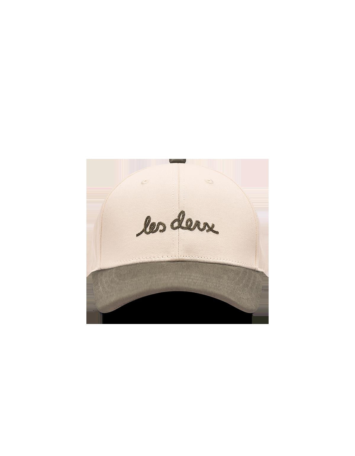 Brad Contrast Suede Baseball Cap Ivory