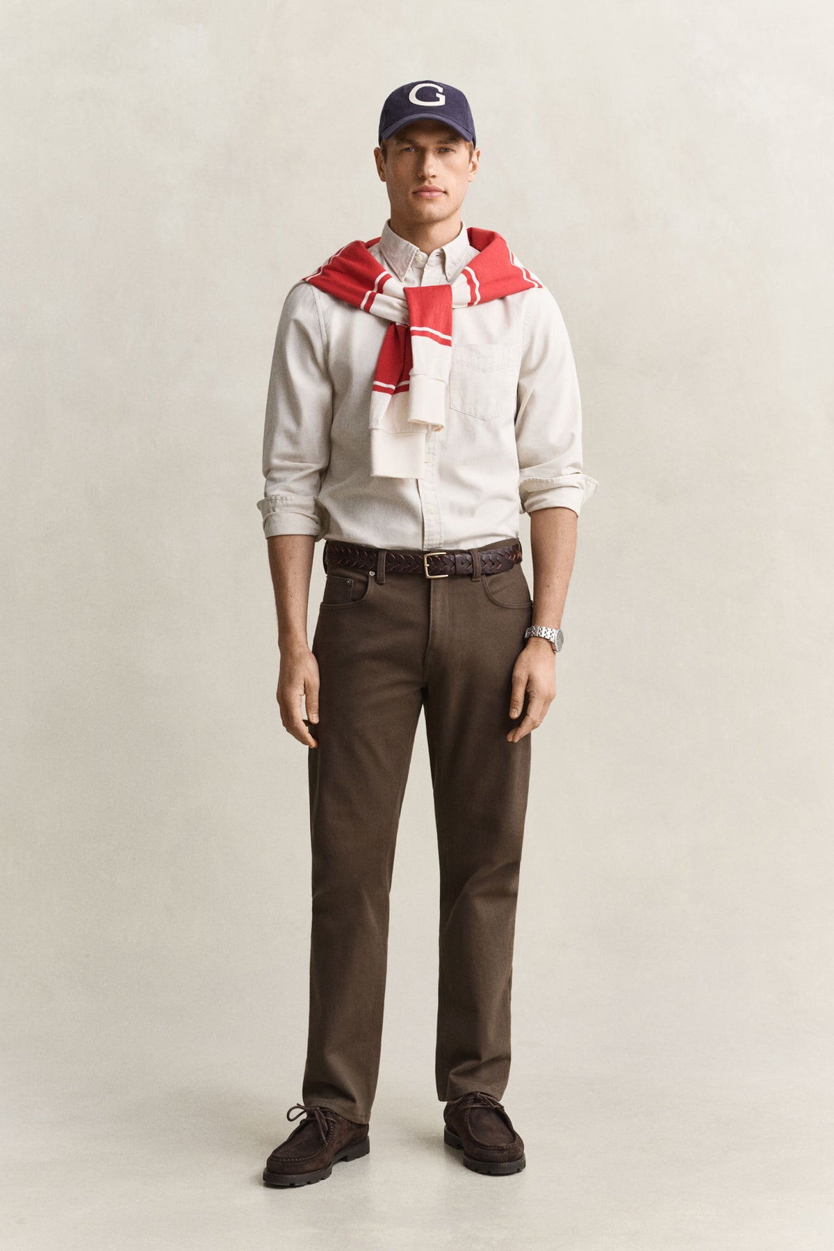 Reg Soft Twill Jeans Shadow Brown