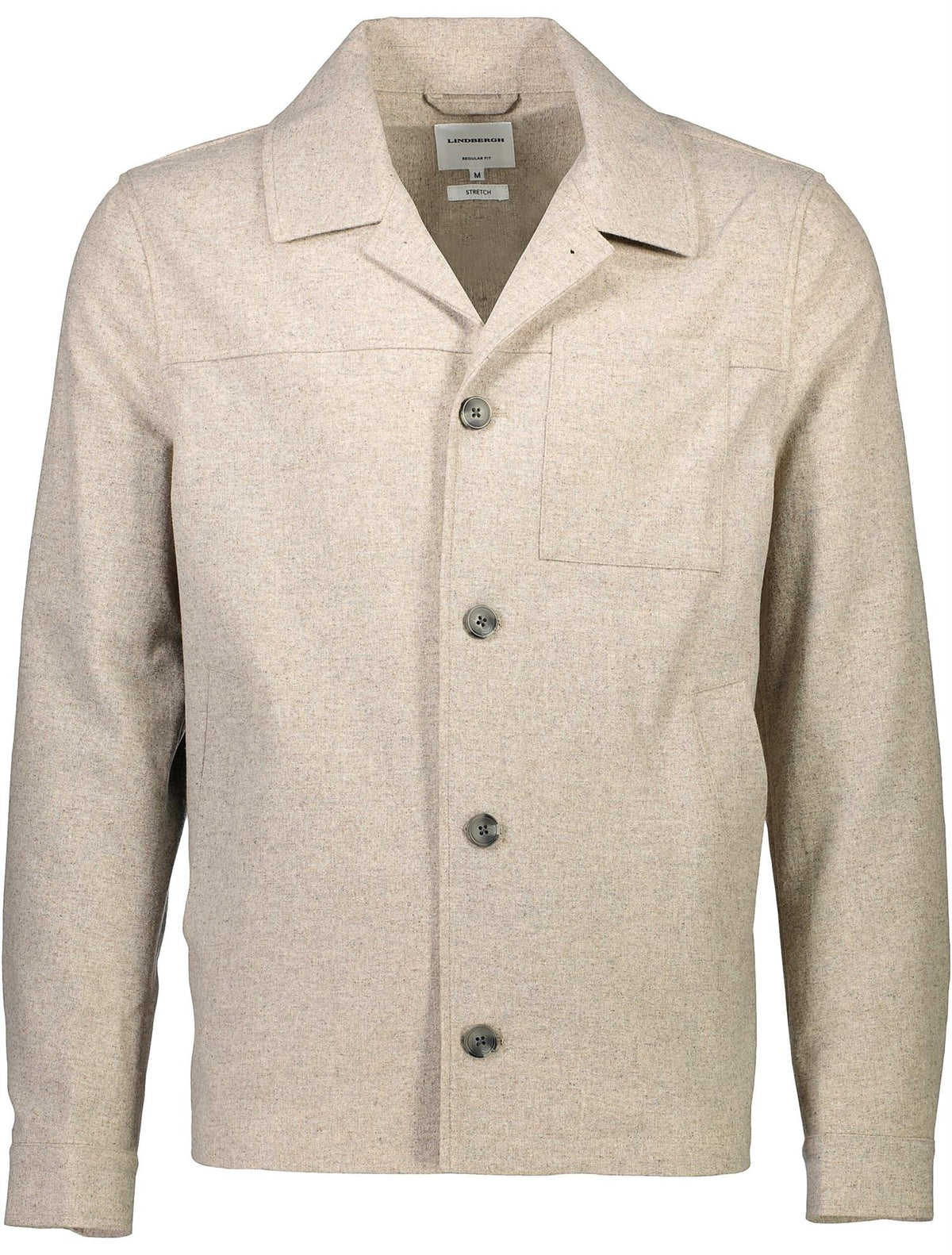 Cropped length overshirtjacket Dk Sand Mel