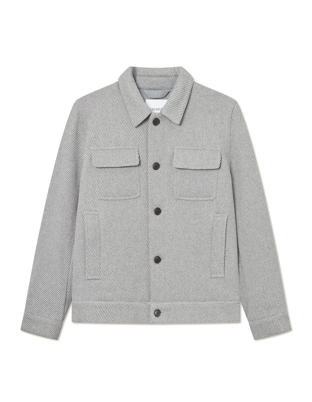 Nash Twill Wool Jacket Grey Melange