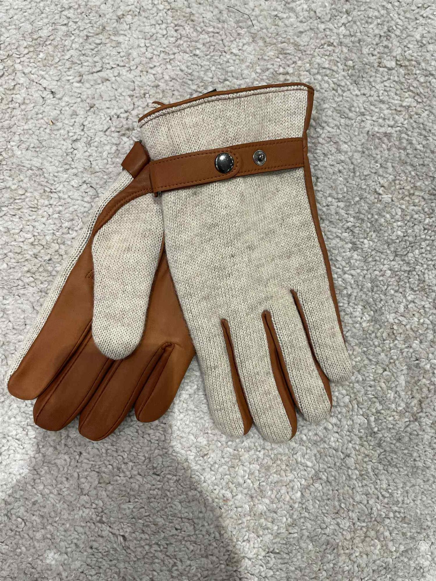 Montecristo leather gloves Off-White