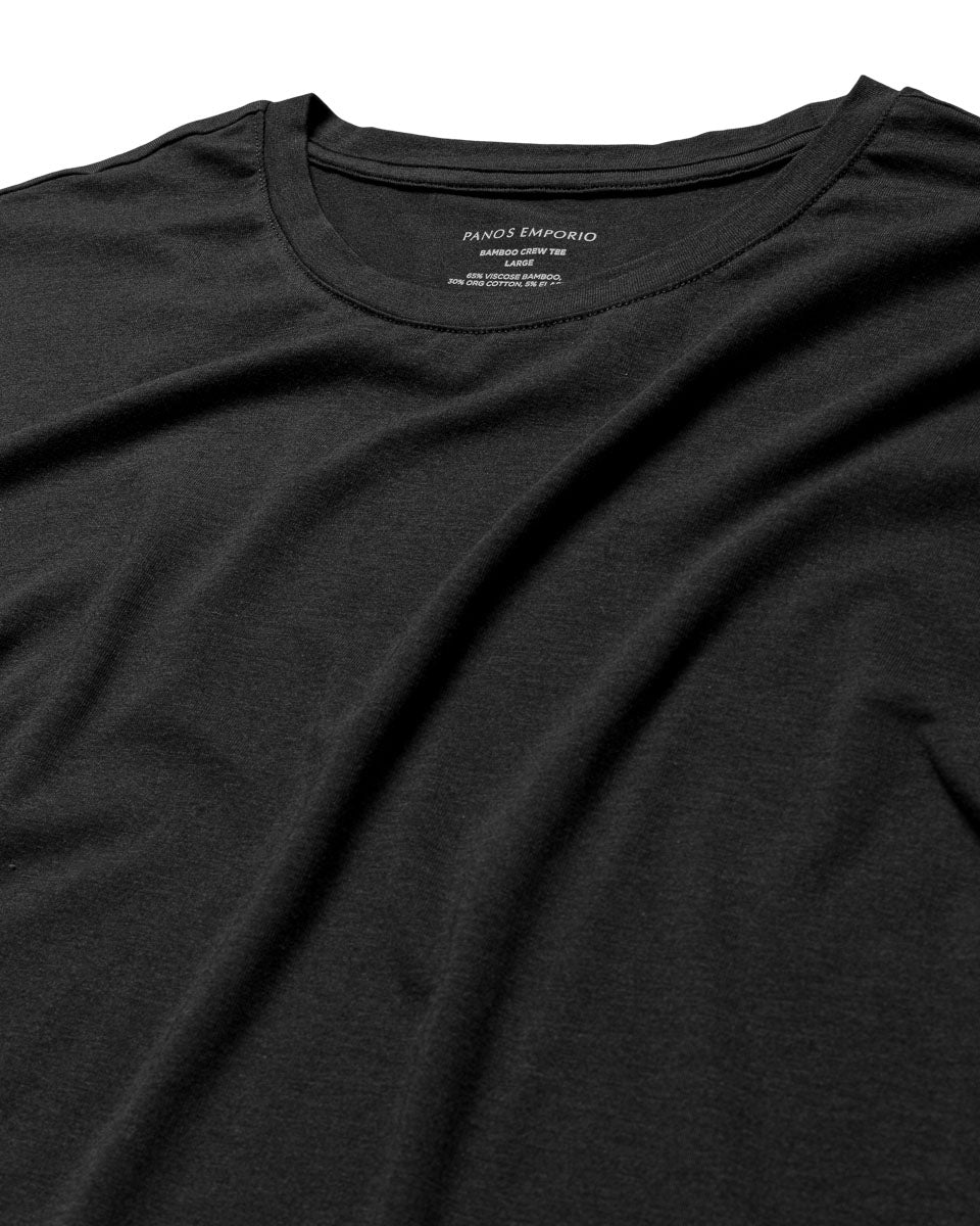 Banboo/Cotton Crew Tee Black