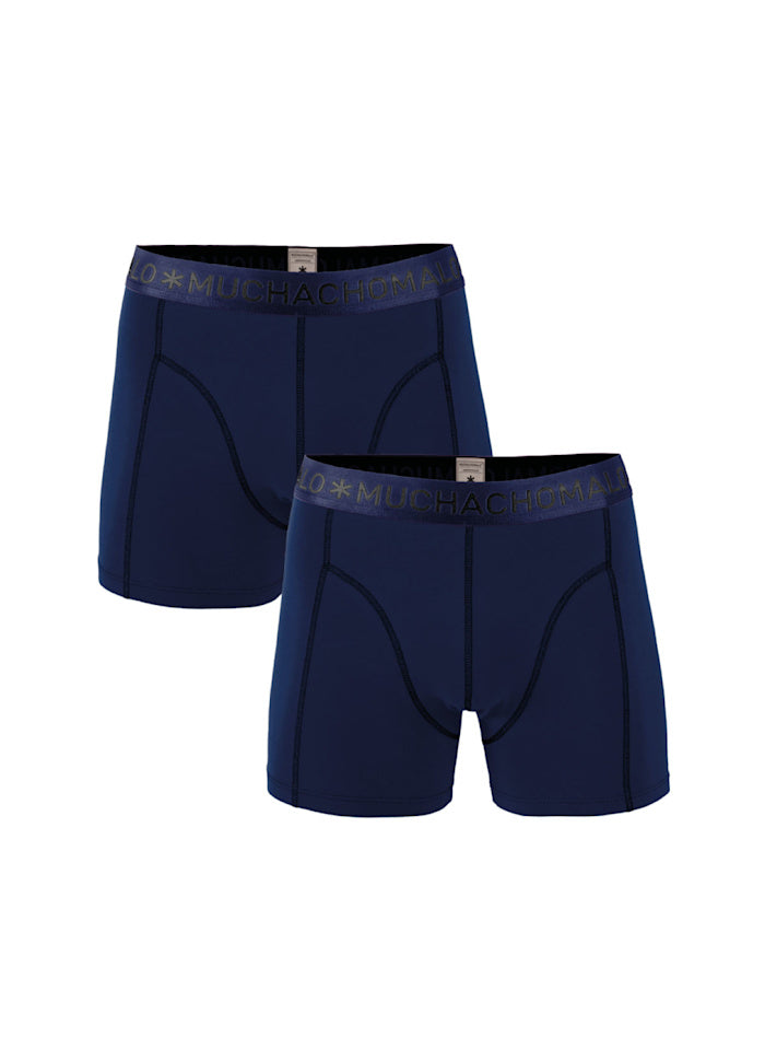 1010 2pk Solid Boxer 200 Navy/Navy