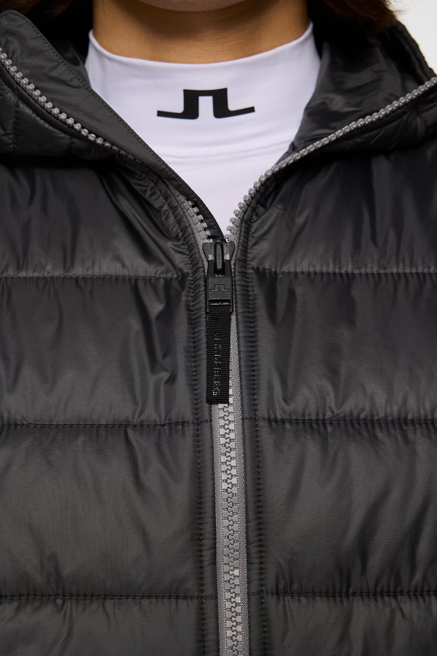 Seth hybrid zip hood Black/Grey